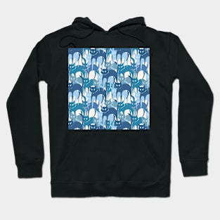 blue cats halloween Hoodie